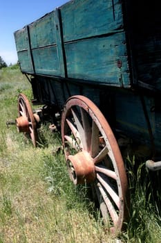 old wagon in midwest USA