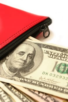 money deposit on white