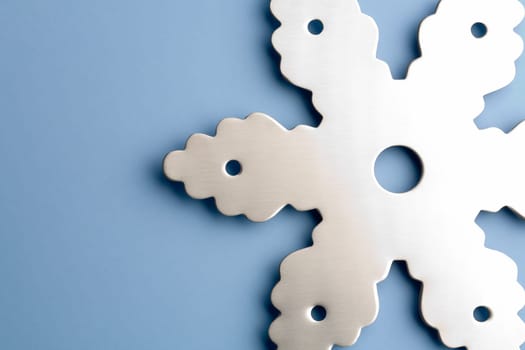 snowflake on blue