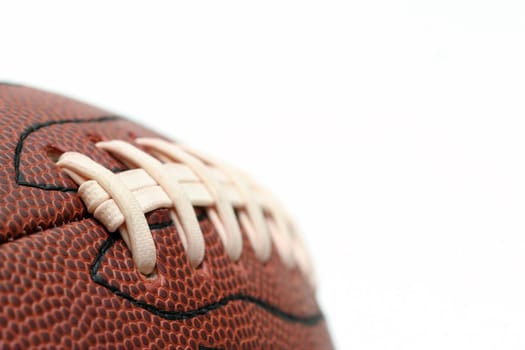 american football macro over white
