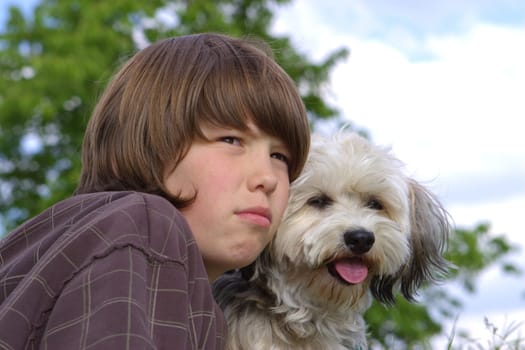 Boy with dog
