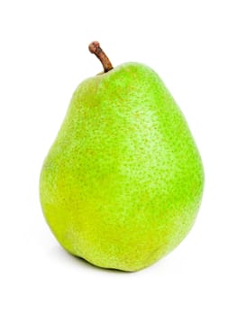 The ripe juicy pear with white backgroun