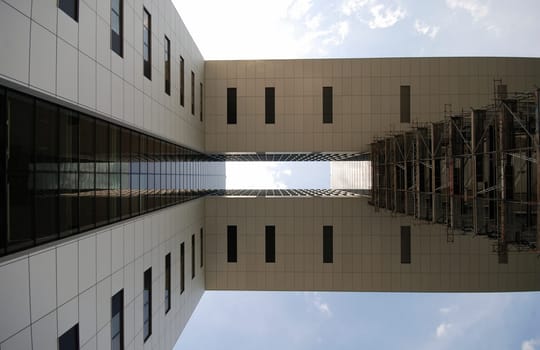 High-rise building in Cologne's Speicherstadt warehouse district
