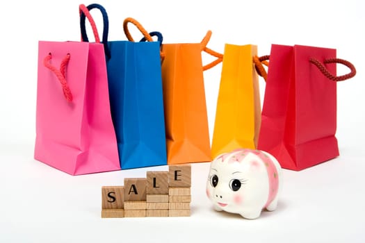 colorful paper bags for shopping