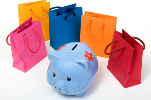 colorful paper bags for shopping