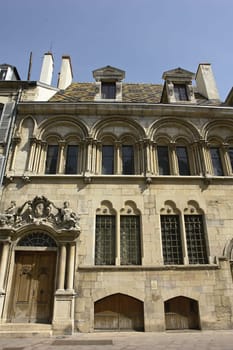 Baroque house façade in Dijon,old town