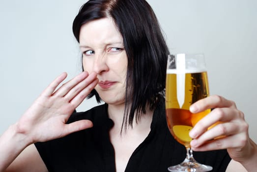 Woman with beer
