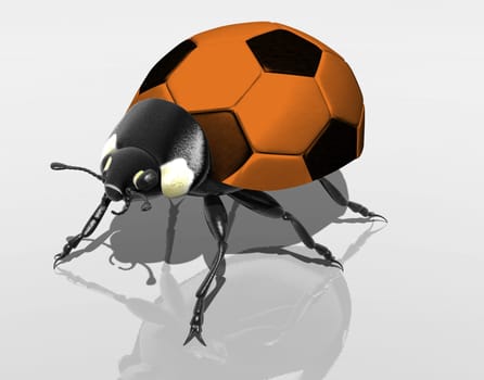Ladybug as a soccer ball