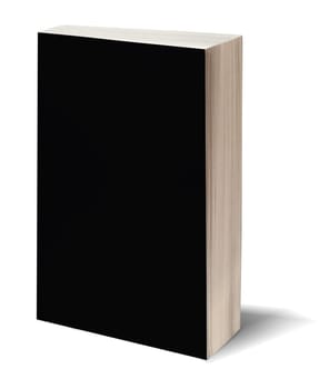 Blank black book with clipping path