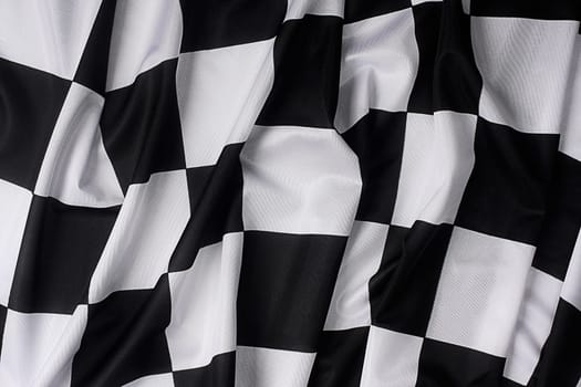 Real waving checkered flag