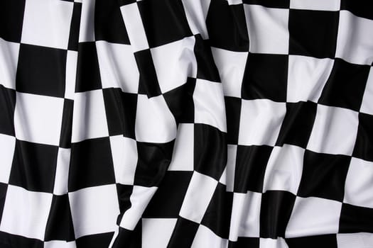 Real waving checkered flag