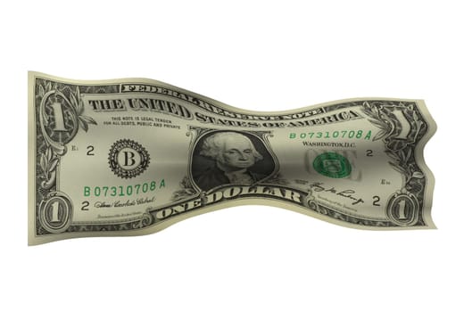 Crumpled Dollar Bill