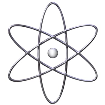 3D Silver Atom Symbol