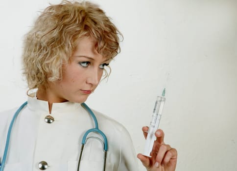 Doctor with syringe
