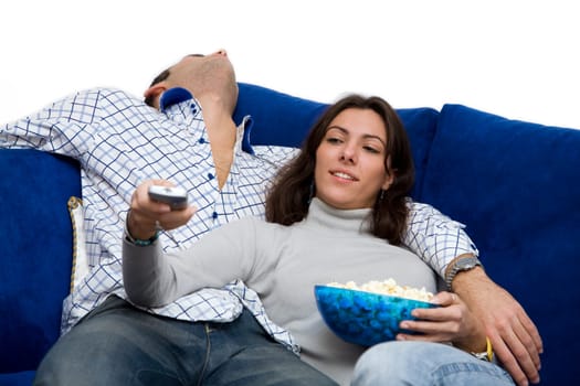watching tv