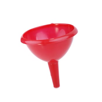 Red Plastic Funnel