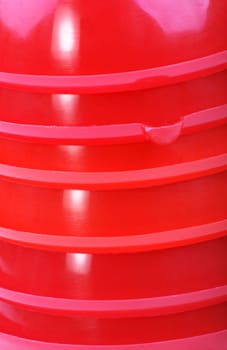 Stack of plastic funnels
