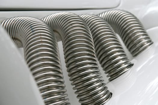 Air supply for eight-cylinder engines