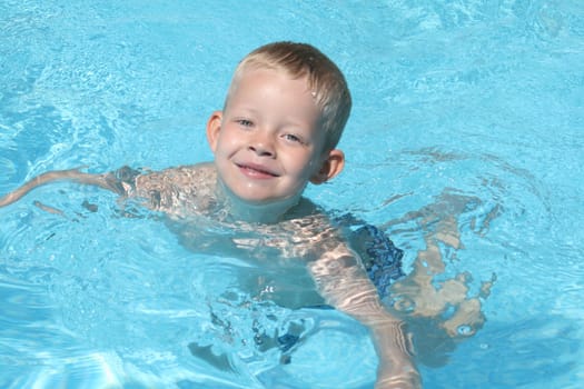 Boy swimming