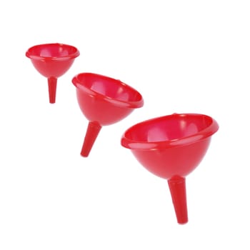 Three Plastic Tricher Isolated