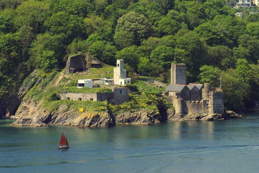 Dartmouth Castle. The castle was built in the 15th century to control the mouth of the River Dart and to secure Dartmouth Harbour in South Devon. UK
