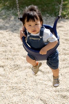 Baby on a swing