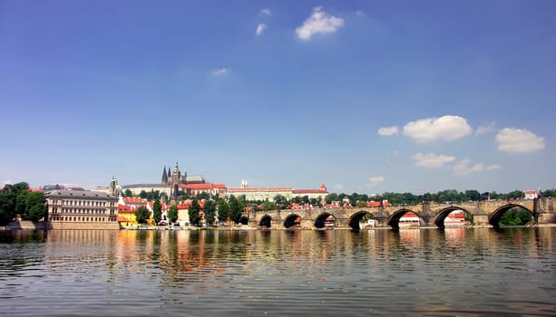 Prague Castle and Charles bridge