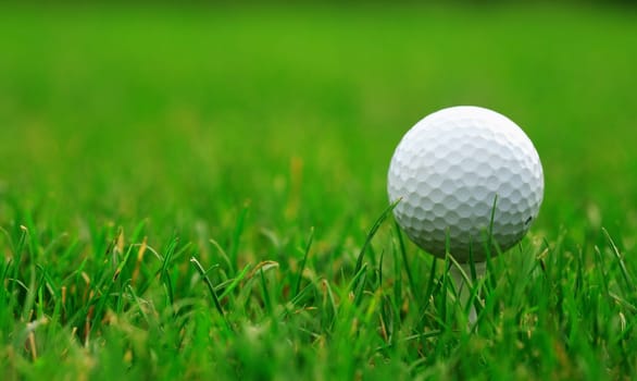 Golf ball with copy space