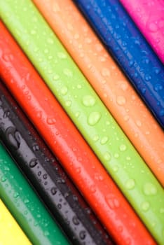 Wet crayons
