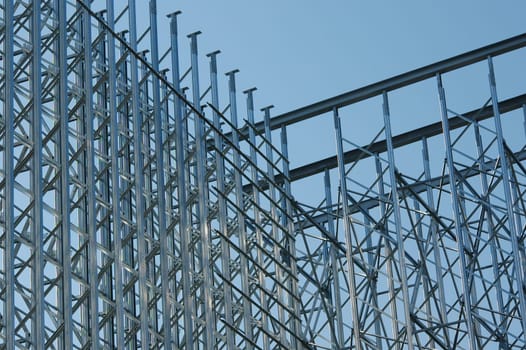 High-bay warehouse under construction