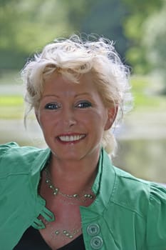blonde woman around 50