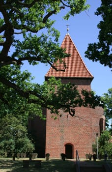Church with graves