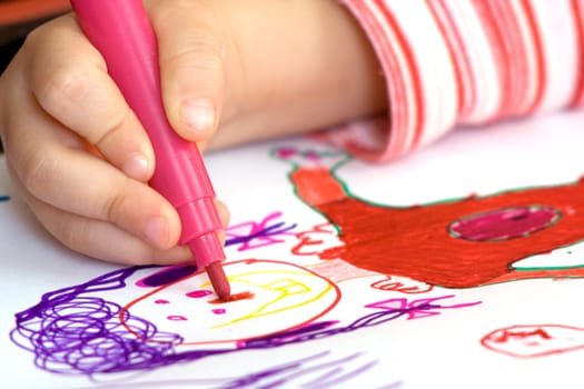 Child hand drawing