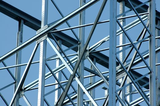High-bay warehouse under construction