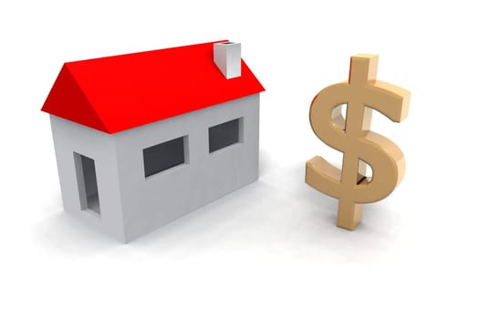 little house and dollar sign