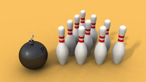ten pin booming