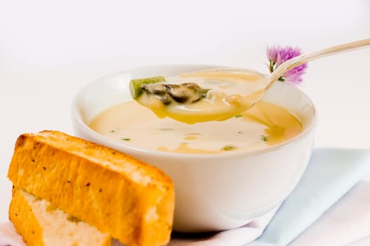 Cream of asparagus soup