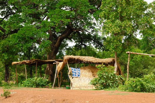 Simple shelter in Kaboré Tambi National Park,Burkina Faso