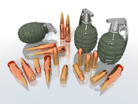 grenades and bullets