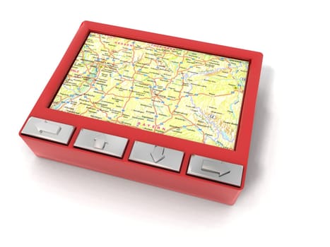 red gps device