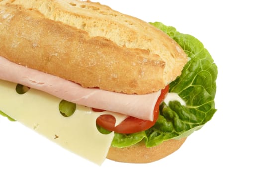 Delicious ham sandwich