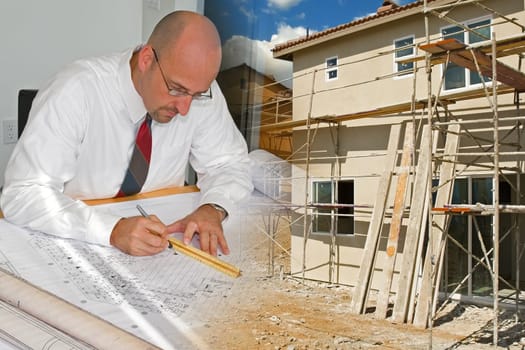 Architect and Construction Montage