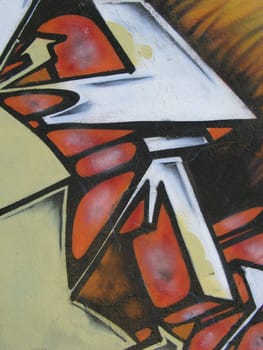 abstract colored graffiti detail