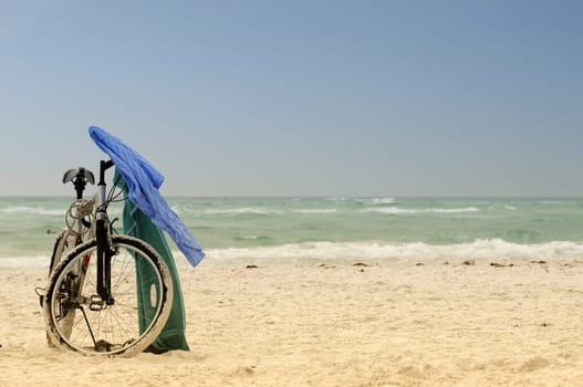 Cycling on the beach