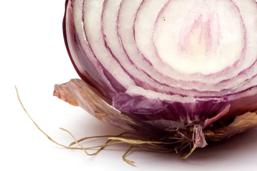 Purple onion isolated on white