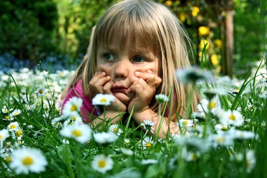 Girl with funny facial expression