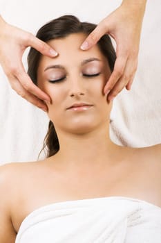 Relaxed woman having a massage