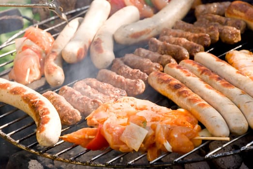 Grill,sausage,schnitzel