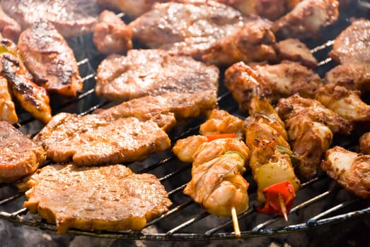 Grill,sausage,schnitzel