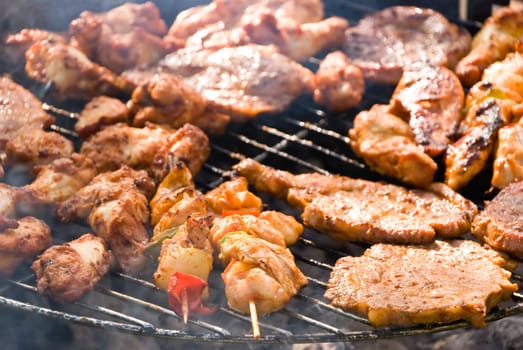 Grill,sausage,schnitzel